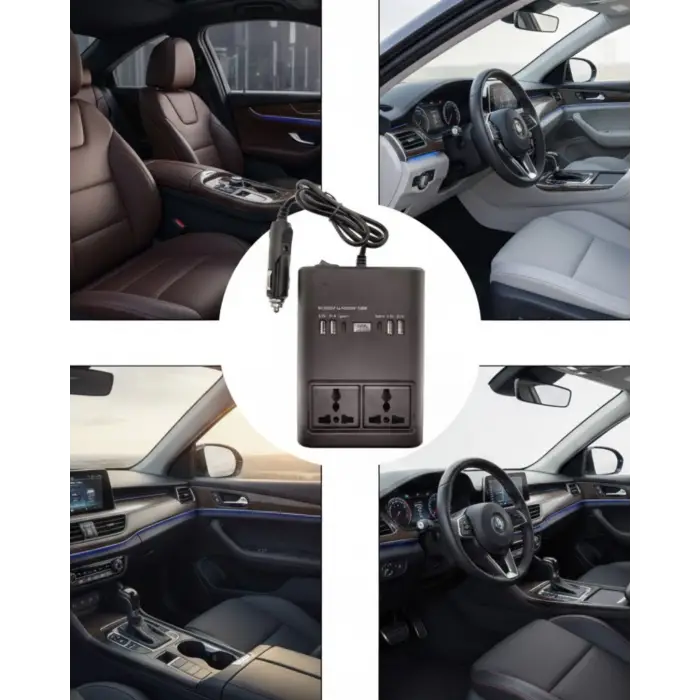 Araç Çakmak Girişli Güç İnvertörü 150W