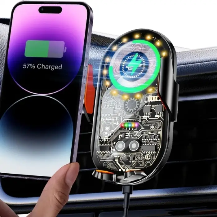 Araç İçi Kablosuz Şarjlı Telefon Tutucu