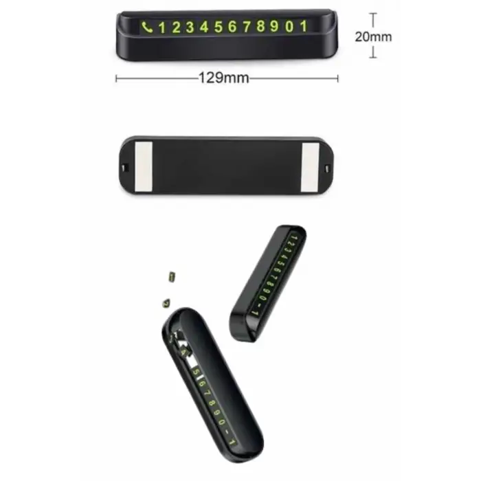 Araç İçi Numaratör Numaralık Oto Cam Kartı Fosforlu Numaratör