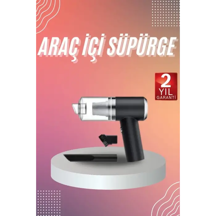 Araç İçi Süpürge Kablosuz Şarjlı Elektrikli Süpürge Elde Taşınabilir