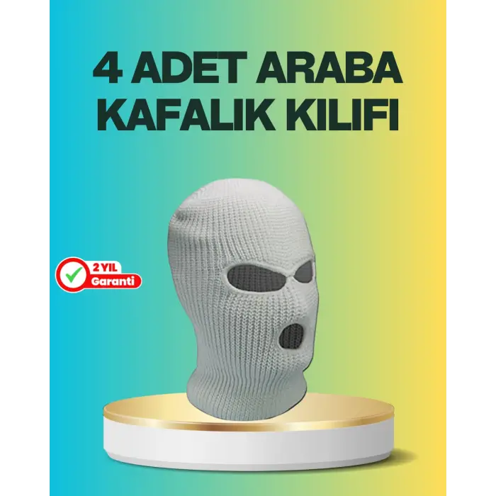 Araç Koltuk Başlığı Kılıfı 4’lü Set Komik ve Fonksiyonel