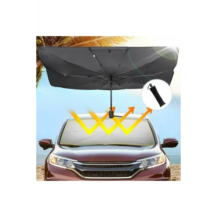 Araç Şemsiyesi Bütün Araçlara Uyumlu Katlanabilir Şemsiye Güneşlik (336336)