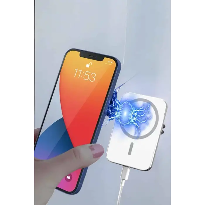Araç Uyumlu Kablosuz 15w Taşınabilir Şarj Aleti Çift Kablo