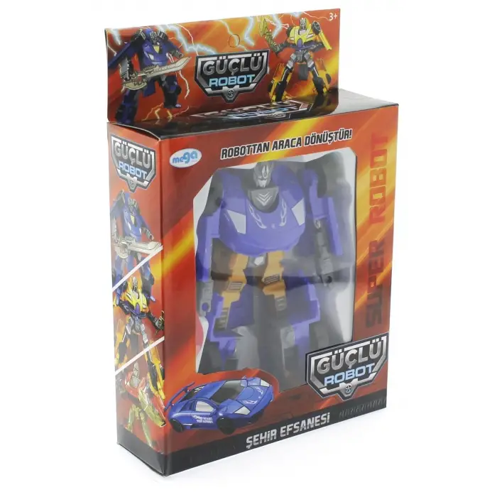 Araca Dönüşen Mavi Güçlü Robot