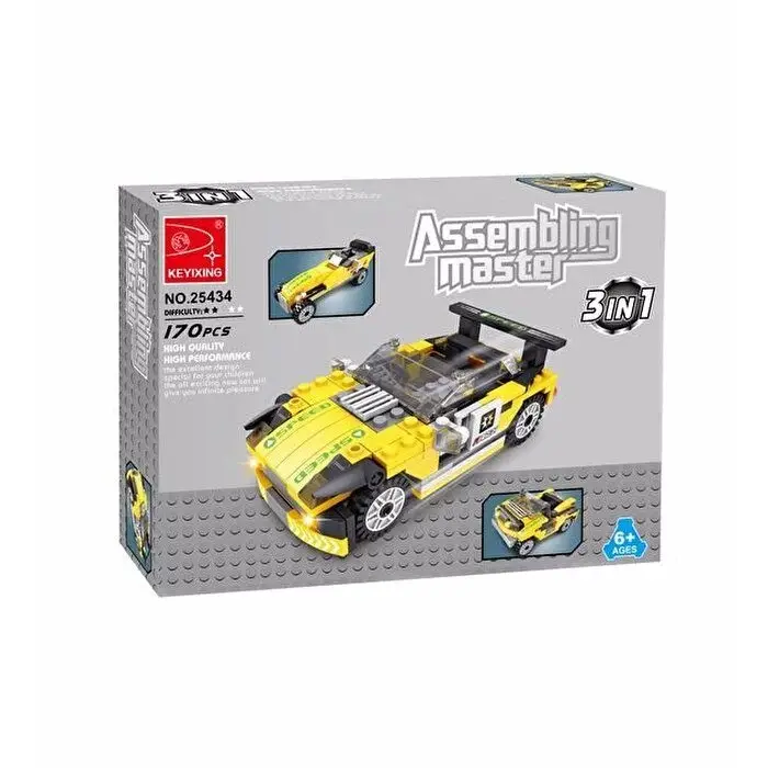 Ausini Assembling Master 170 Parça 3 in 1 Spor Arabalar