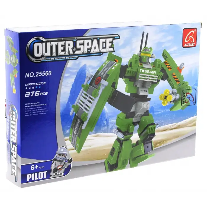 Ausini Outer Space 276 Parça Yeşil Robot
