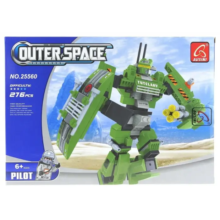 Ausini Outer Space 276 Parça Yeşil Robot