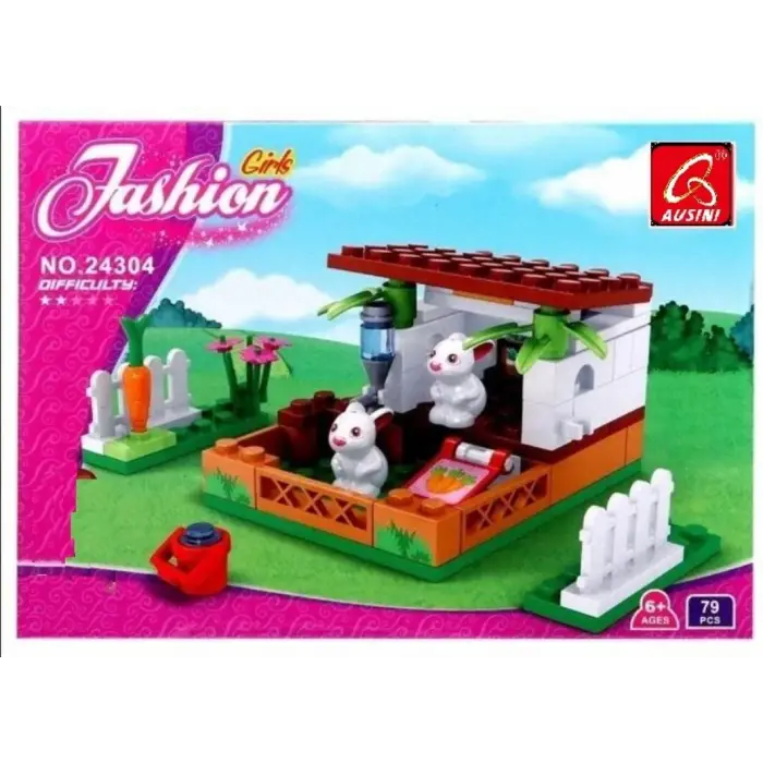 Ausini  Parça Fashion Girls Tavşan Evi