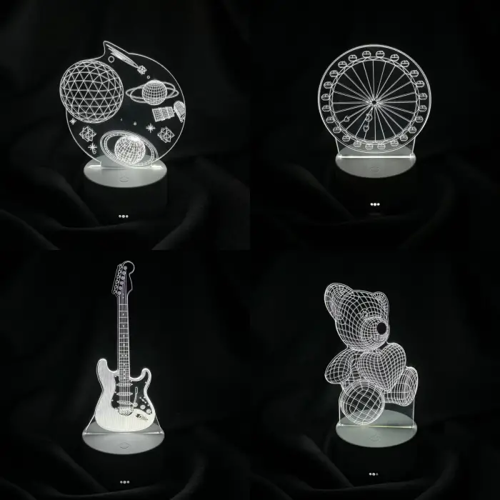 AV-333 3D PİLLİ + USBLİ MASA LAMBASI