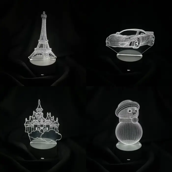 AV-333 3D PİLLİ + USBLİ MASA LAMBASI