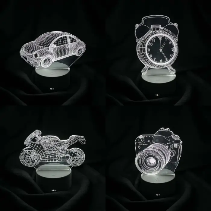 AV-333 3D PİLLİ + USBLİ MASA LAMBASI