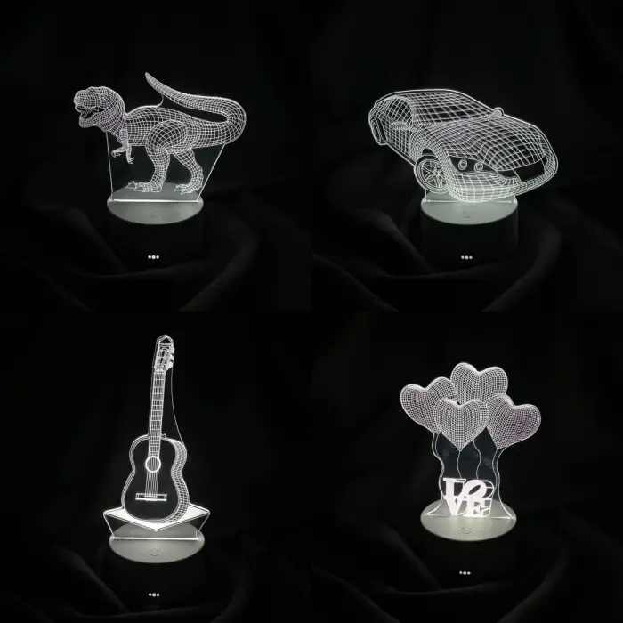 AV-333 3D PİLLİ + USBLİ MASA LAMBASI