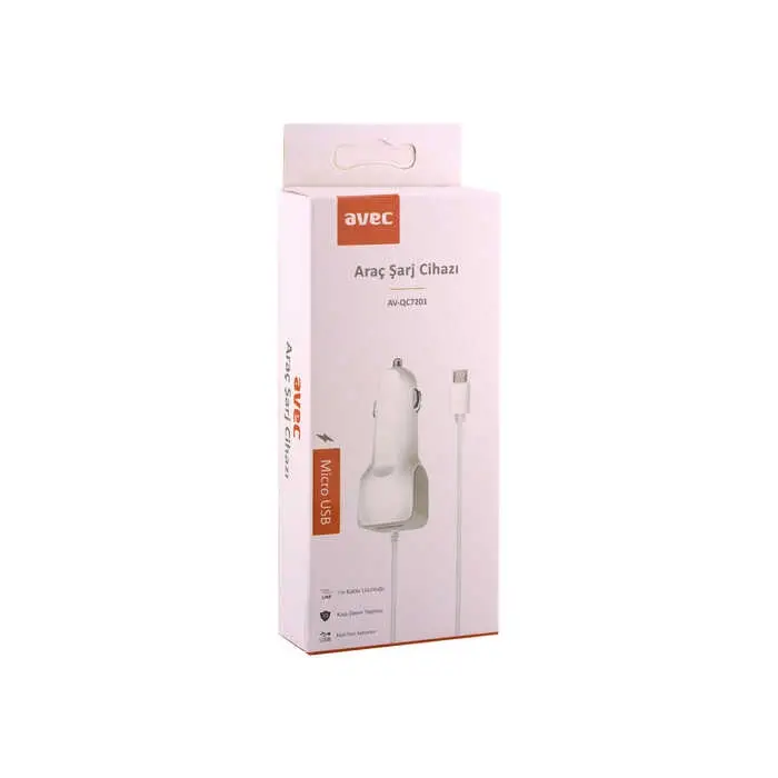 AV-QC7201 MICRO USB ARAÇ ŞARJ CİHAZI