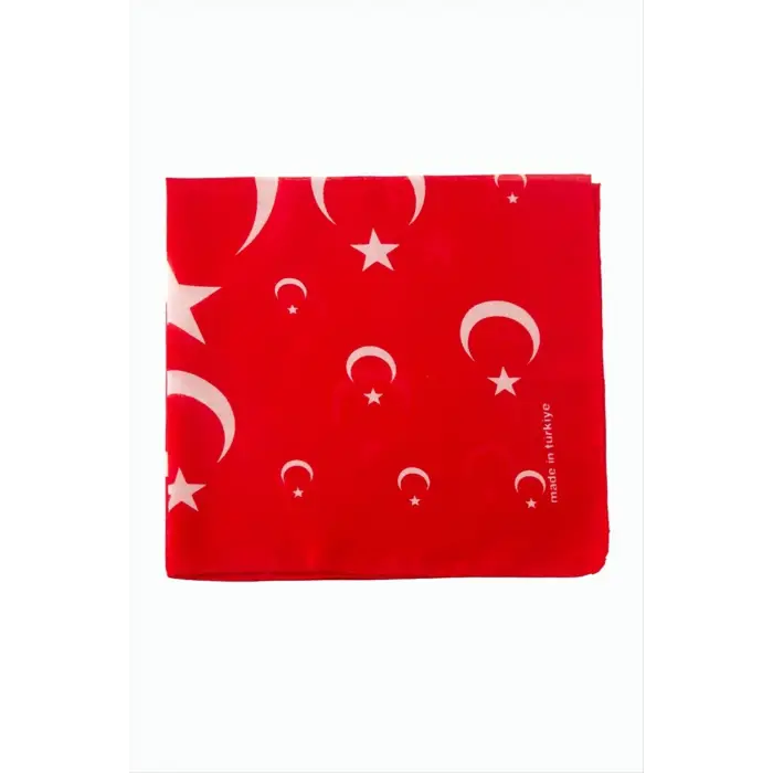 Ay Yıldız Desenli Bandana 50*50