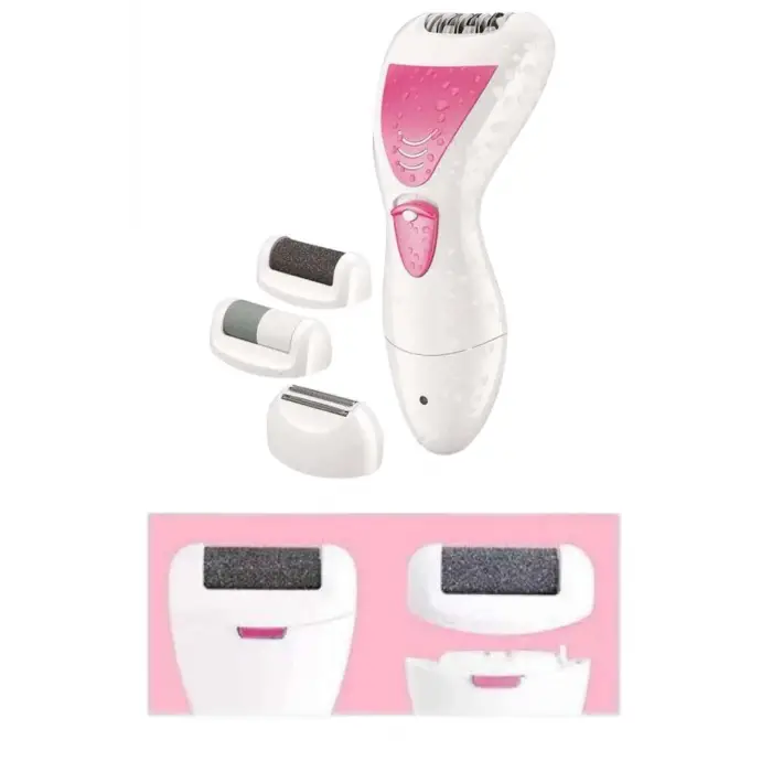 Ayak Törpü Başlıklı Epilatör Aleti 4 Başlıklı Taşınabilir Şarjlı Epilasyon Cihazı