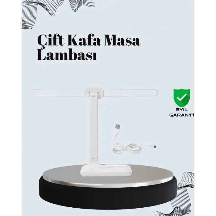 Ayarlanabilir Açıya Sahip Masa Lambası | Kademeli Işık Seviyesi, Modern ve Kompakt Tasarım