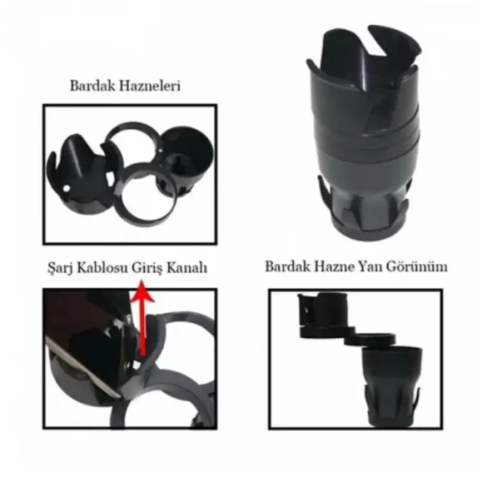 Ayarlanabilir Araç İçi Çoklu Bardak Tutacağı