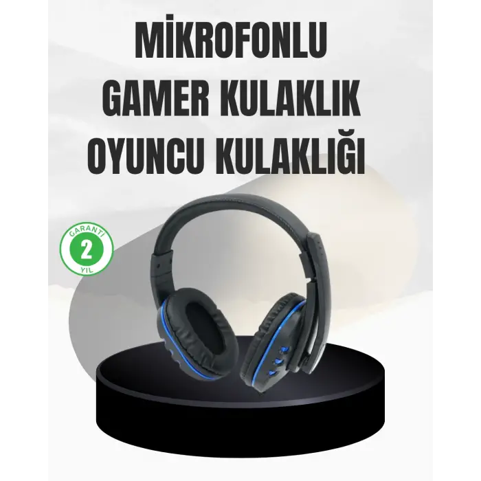 Ayarlanabilir Kafa Bandı ve Mikrofonlu Kulaklık – Oyun ve Müzik İçin İdeal