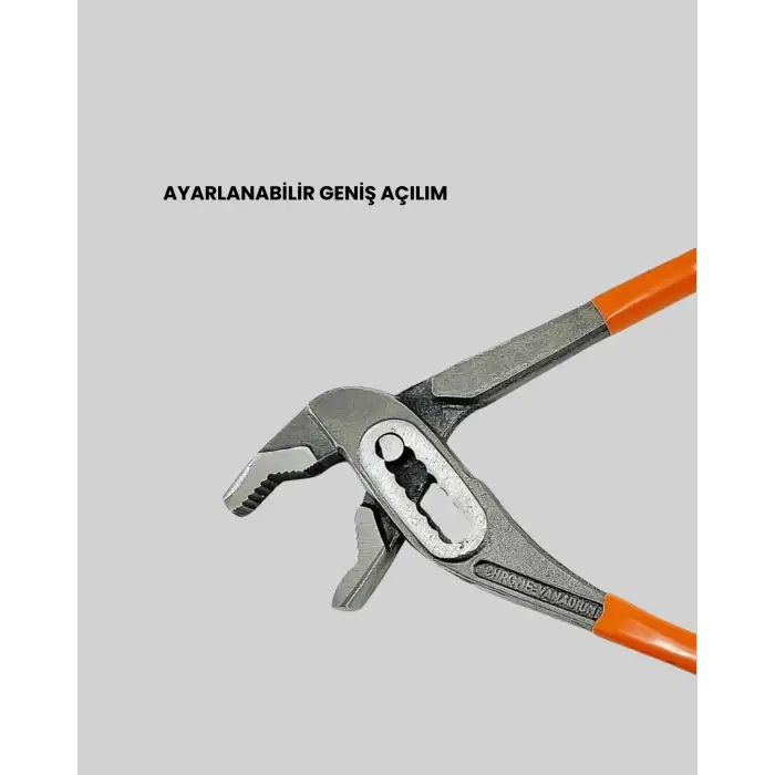 Ayarlanabilir Kurbağacık Pense Boru Anahtarı Çelik Malzeme