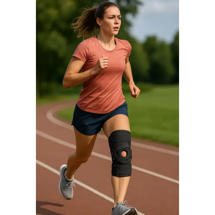 Ayarlanabilir Patella Destekli Ligamentli Menüsküs Çapraz Bağ Koruma Spor Koşu İçin Silikonlu Dizlik