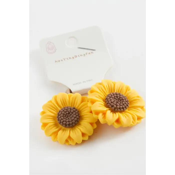 Ayçiçeği Lastikli Toka 2 Adet