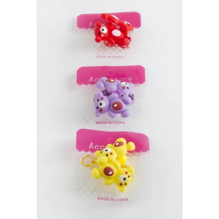 Ayıcık Lastikli Toka 2 Adet