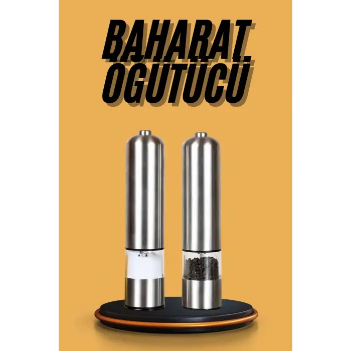 Baharat Öğütücü Otomatik Ayarlanabilir Tuz Karabiber Baharat Değirmeni