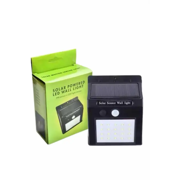 Bahçe Aydınlatma Sensörlü Güneş Enerjili Duvar Lambası 40 Led Işık