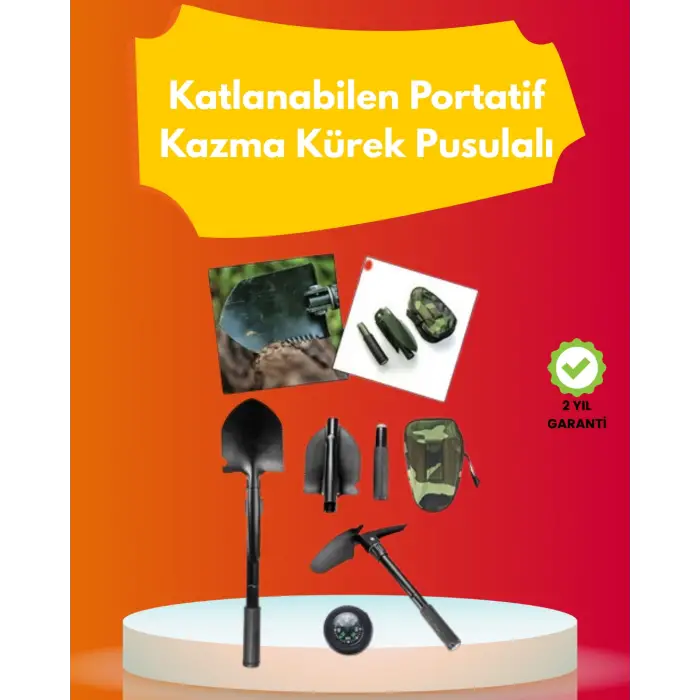 Bahçe ve Doğa Kullanımı için Metal Saplı Çok İşlevli Kürek – Anti-Kayma Tasarım