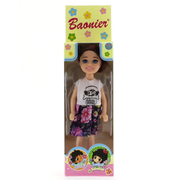 Baonier Çiçek Etekli 14 cm Sarışın Tekli Kız Bebek