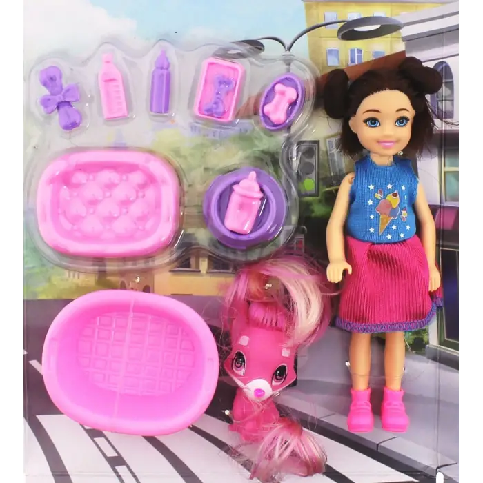 Baonier Kız Bebek Evcil Hayvan Seti