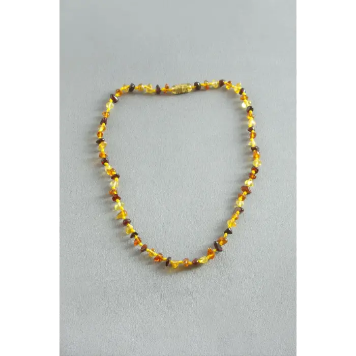 Bebek Kehribar Taşlı Kolye