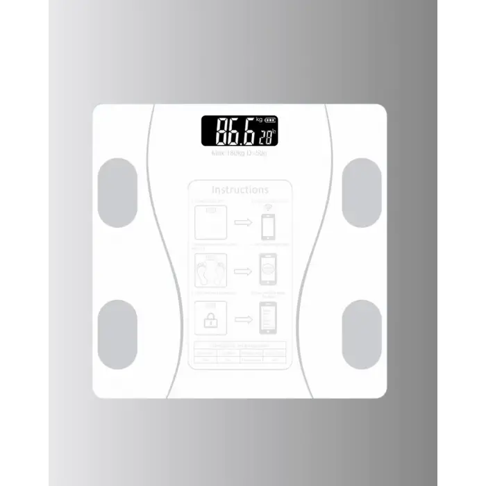 Bluetooth Akıllı Tartı – 8 Fonksiyonlu Dijital Baskül, 180 Kg Kapasiteli