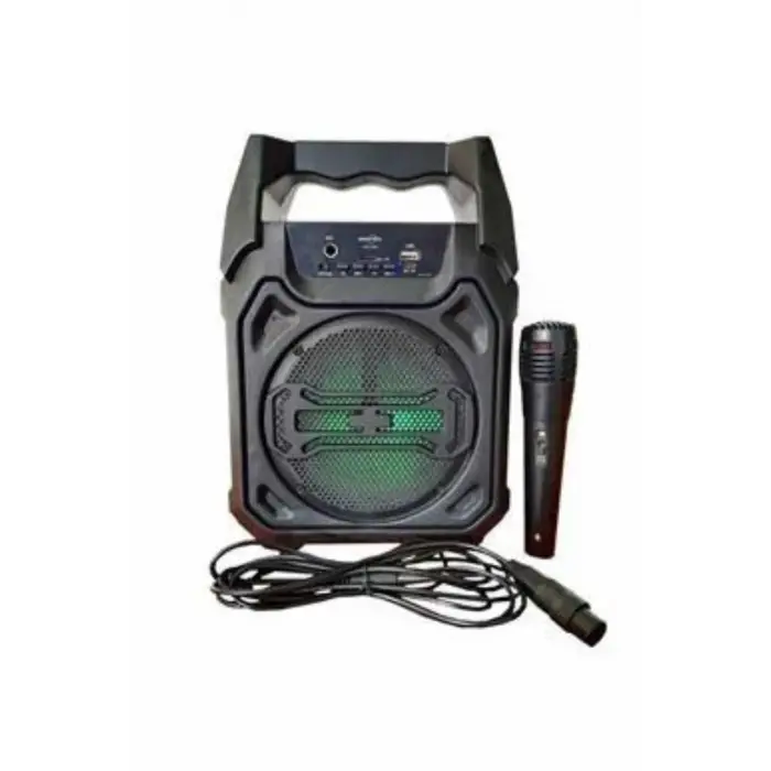 Bluetooth Hoparlör Led Işıklı Taşınabilir Kablosuz Speaker Uzun Pil Ömrü