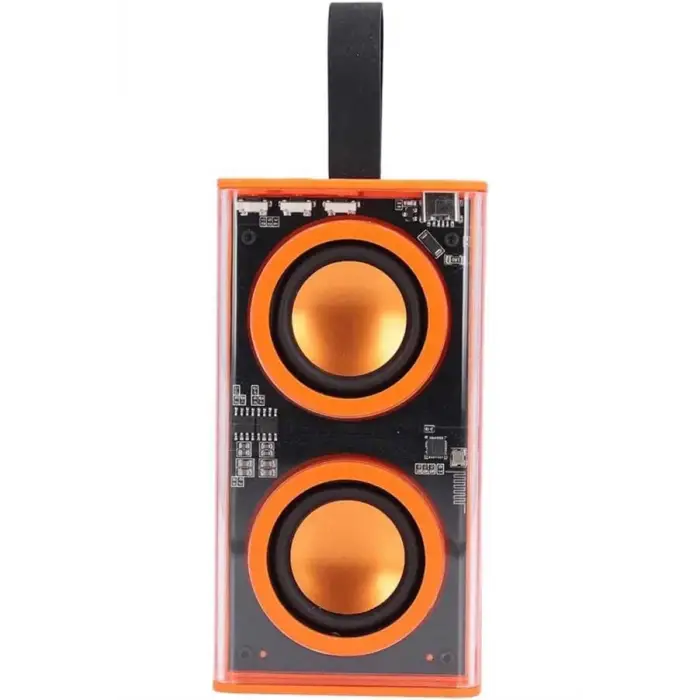 Bluetooth Hoparlör Şeffaf Mecha RGB Işıklı Çift Hoparlör 5.0 Bluetooth