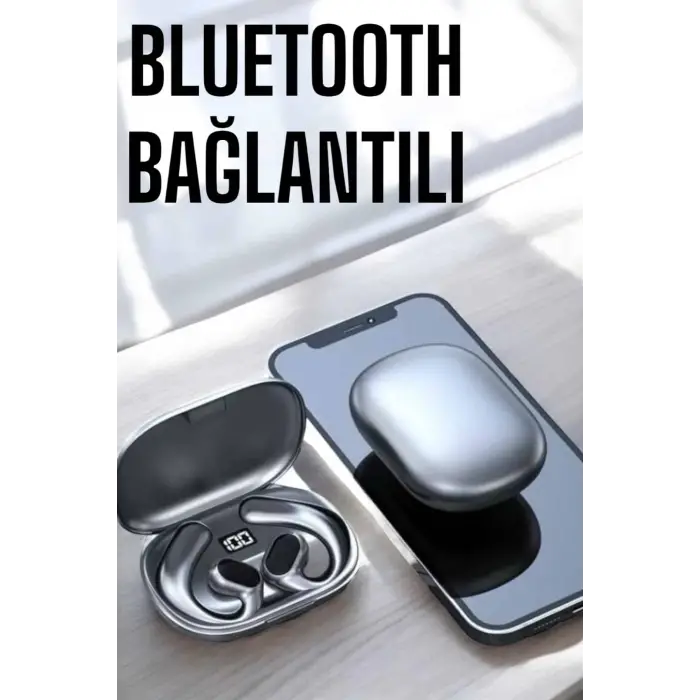 Bluetooth Kulaklık Oyuncu Kulaklığı Küpe Görünümlü Dijital Göstergeli