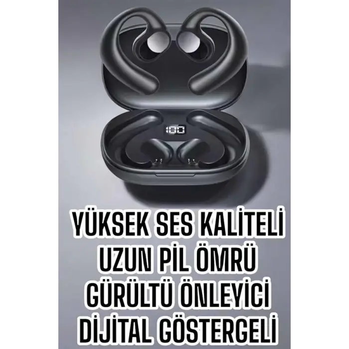 Bluetooth Kulaklık Oyuncu Kulaklığı Küpe Görünümlü Dijital Göstergeli