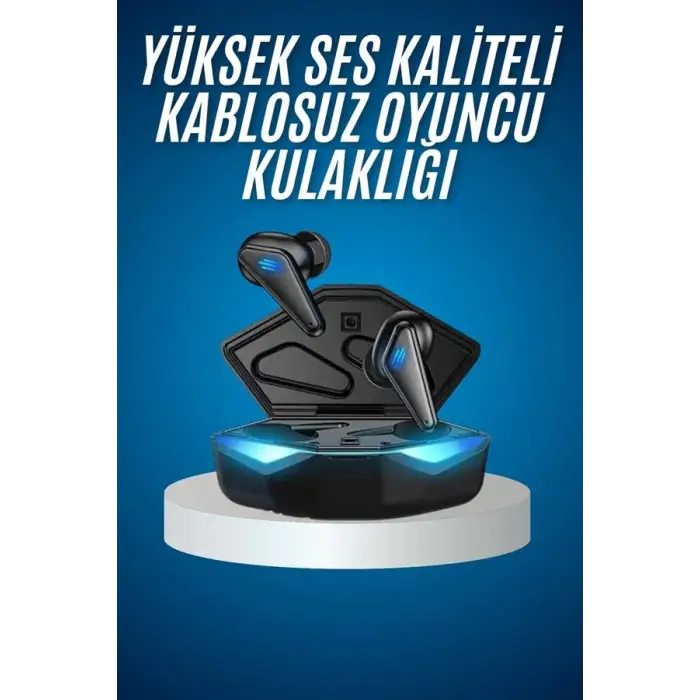 Bluetooth Kulaklık Oyuncu Kulaklığı RGB Işıklı Oyunlarda Düşük Gecikme