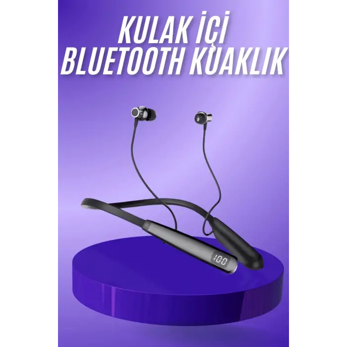 Bluetooth Kulaklık Şarj Göstergeli 100 Saat Şarj Kapasiteli Sporcu Kulaklık