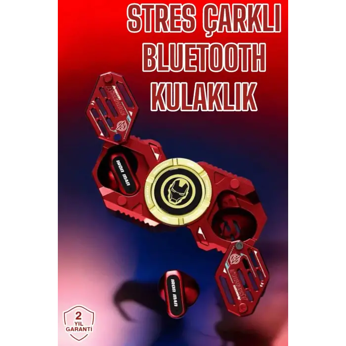 Bluetooth Kulaklık Stres Çarklı Döndürülebilir Uzun Şarj Süreli Oyuncu Kulaklığı