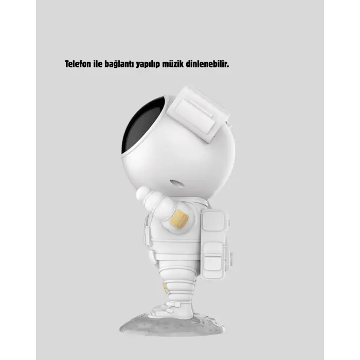 Bluetooth Müzikli Astronot Projeksiyon Lambası Yıldız Ve Ay Efektli