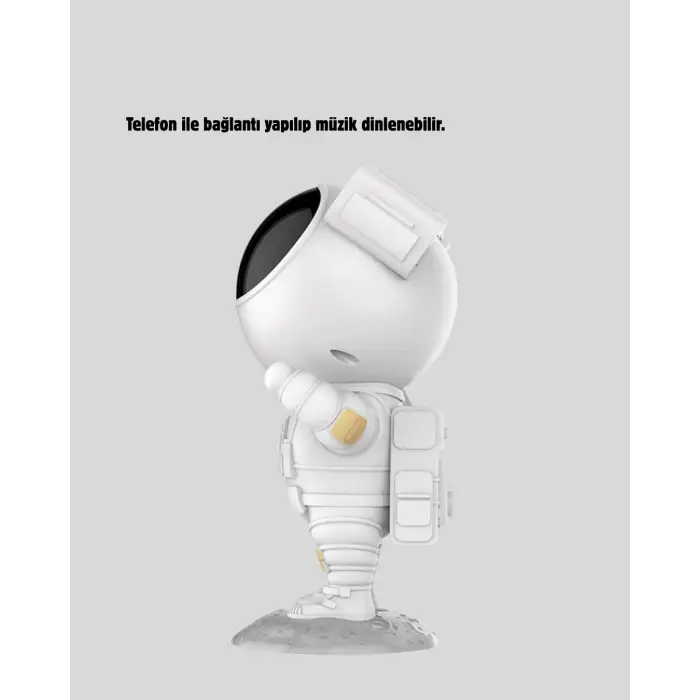 Bluetooth Müzikli Astronot Projeksiyon Lambası Yıldız ve Ay Efektli