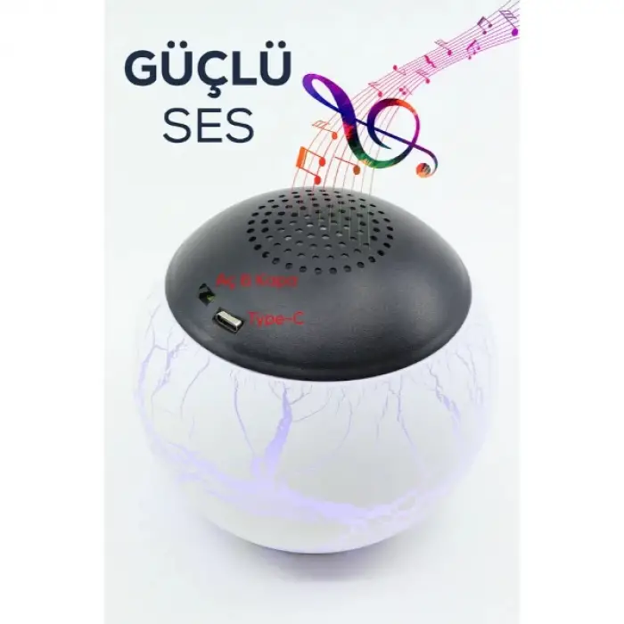 Bluetooth Özellikli Desenli Projektör Gece Lambası