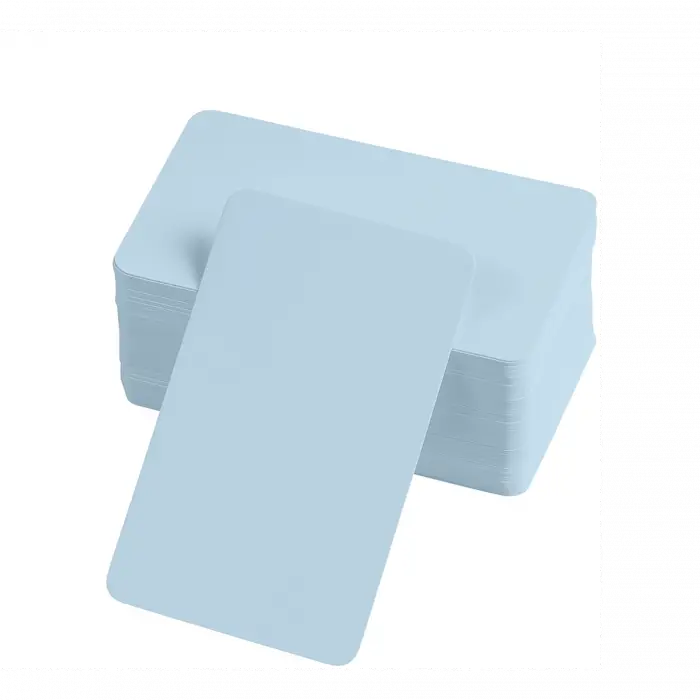 Boş Kelime Kartları 5x8 cm - 50 Adet Oval Kenarlı | Tabu & Not Kartları - Mavi