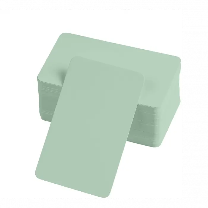 Boş Kelime Kartları 5x8 cm - 50 Adet Oval Kenarlı | Tabu & Not Kartları - Yeşil