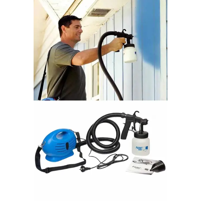 Boya Tabancası Hazneli Taşınabilir Elektrikli Duvar Mobilya Beton ve Alçı Boyası