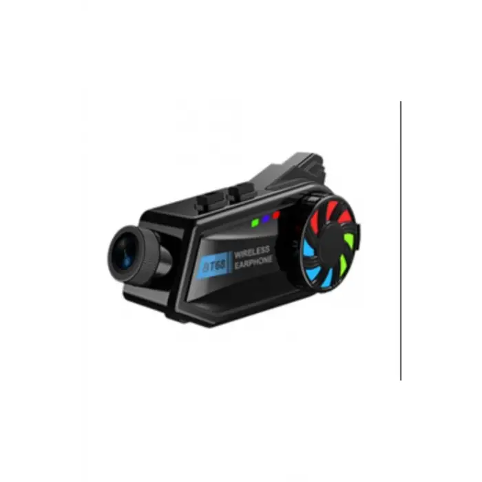 Bt68 Motosiklet Kask Bluetooth Kulaklık 1080p Kamera Ses Kontrolü Video Kayıt Özellikli İntercom