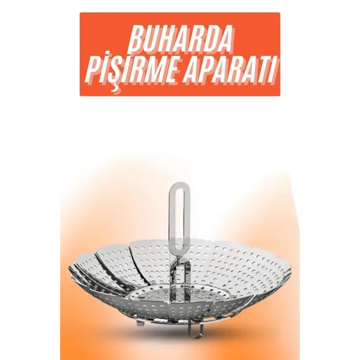 Buharda Pişirme Aparatı Katlanabilir Sebze Pişirme Haşlama Aparatı
