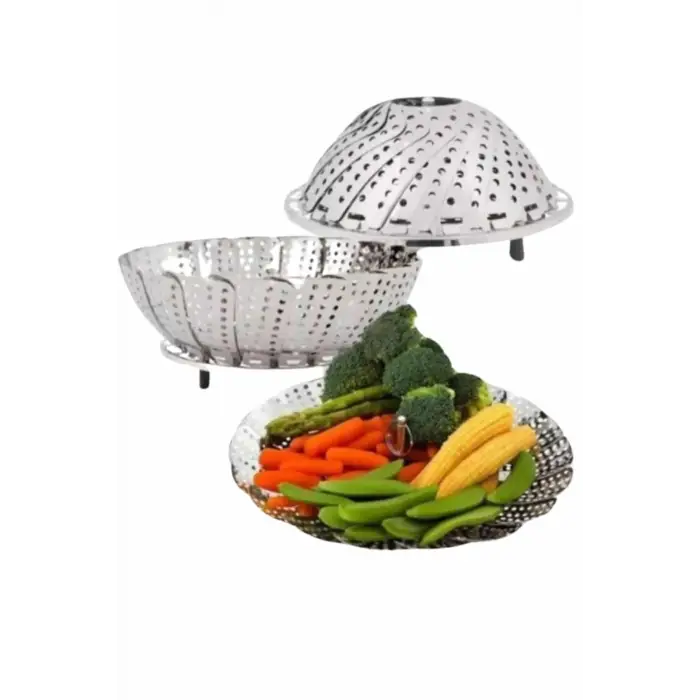 Buharda Pişirme Aparatı Katlanabilir Sebze Pişirme Haşlama Aparatı