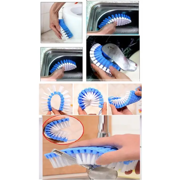 Bükülebilir  Esnek Kenar Köşe Lavabo Temizleme Fırçası Banyo Mutfak Fırçası (336336)